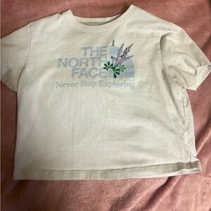 white north face crop top